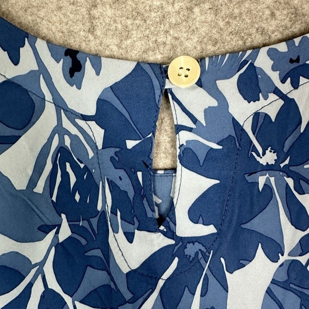 RipSkirt Hawaii Sun Dress Maxi Long Womens L Blue Floral Beach Resort Pockets - Picture 7 of 16